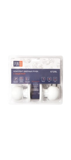 Ручка защелка Punto DK672/BL WH-PS (без фик.) белый