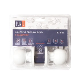 Ручка защелка Punto DK672/BL WH-PS (без фик.) белый