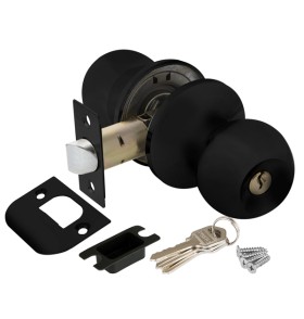 Ручка защелка  Ajax DK682 BL-ET (6082 BL-E) (кл./фик.) черный