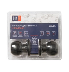Ручка защелка Punto DK672/BL BL-ET (кл./фик.) черный