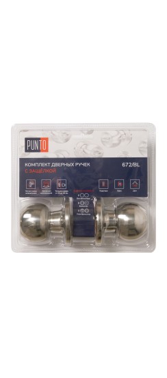 Ручка защелка Punto DK672/BL CP-BK (фик.) хром