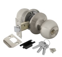 Ручка защелка  Ajax DK682 SN-ET (6082 SN-E) (кл./фик.) мат. никель