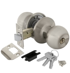 Ручка защелка  Ajax DK682 SN-ET (6082 SN-E) (кл./фик.) мат. никель