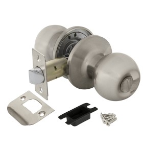 Ручка защелка  Ajax DK682 SN-BK (6082 SN-B) (фик.) мат. никель