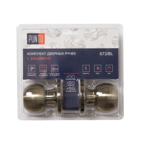 Ручка защелка Punto DK672/BL AB-ET (кл./фик.) бронза