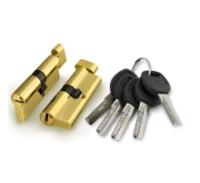 Цилиндровый механизм Punto (A202/80) A2002Knob80(35+10+35) с вертушкой PB латунь