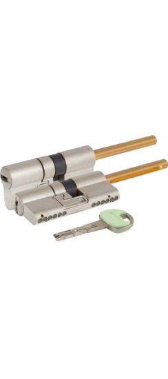 Цилиндровый механизм Mottura (Моттура) под вертушку (дл. шток) C48P313101 (62 мм/26+10+26), МАТ.НИКЕЛЬ Цилиндровый механизм Mottura (Моттура) под вертушку (дл. шток) C48P313101 (62 мм/26+10+26), МАТ.НИКЕЛЬ