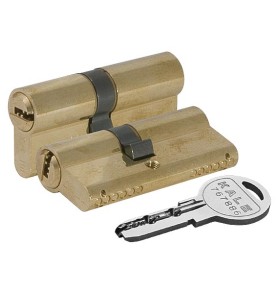 Цилиндровый механизм Kale Kilit164 SN/68 (26+10+32) mm упк.БЛИСТЕР латунь 5 кл.