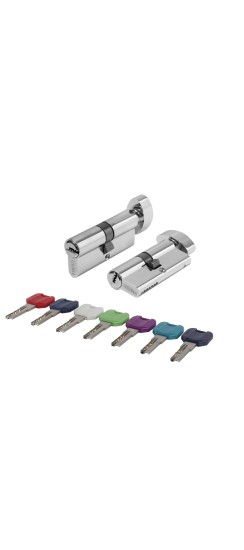 Цилиндровый Punto (Пунто) механизм MaxPro7002Knob70mm(30+10+30) CP хром 7key с вертушкой