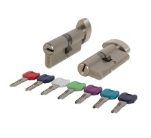 Цилиндровый механизм Punto MaxPro7002Knob90mm(55+10+25) SN никель 7key с вертушкой