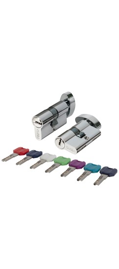 Цилиндровый Punto (Пунто) механизм MaxPro7002Knob60mm(25+10+25) SSC сатин.хром 7key с вертушкой