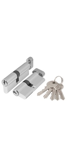 Цилиндровый Ajax (Аякс) механизм (AZ102/80) AZ1002Knob80 (30+10+40) CP хром Цилиндровый Ajax (Аякс) механизм (AZ102/80) AZ1002Knob80 (30+10+40) CP хром
