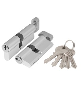 Цилиндровый механизм Ajax (AZ102/80) AZ1002Knob80 (30+10+40) CP хром