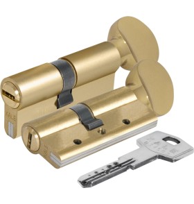 Цилиндровый механизм с вертушкой Kale Kilit 164 DBM-E/70 (30+10+30) mm латунь 5 кл.