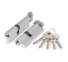 Цилиндровый механизм Ajax (AX202/60) AX2002Knob60 (25+10+25) CP хром с вертушкой