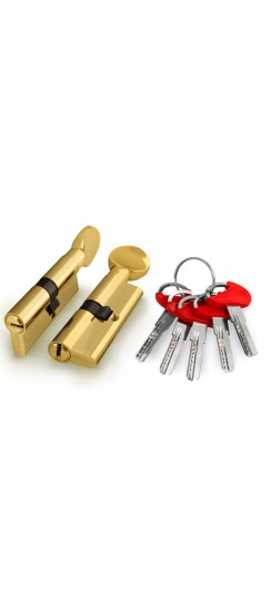 Цилиндровый Fuaro (Фуаро) механизм (D-PRO502/70) D-PRO5002Knob70(30+10+30) PB латунь 5Key