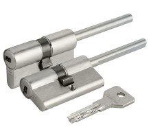 Цилиндровый механизм под вертушку (дл. шток) Cisa ASIX OE307-07.12 (60 мм/25+10+25), НИКЕЛЬ