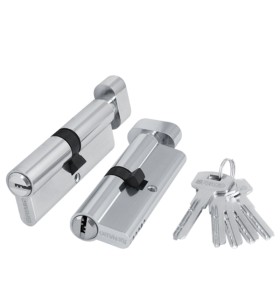 Цилиндровый механизм (200 ZM/100) 2000ZMKnob100(50+10+40) CP хром 5Key с вертушкой