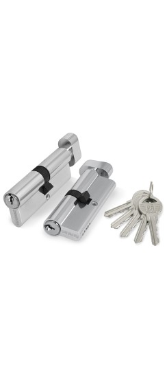 Цилиндровый Fuaro (Фуаро) механизм (100 ZM/90) 1000ZMKnob90(40+10+40) CP хром 5Key с вертушкой Цилиндровый Fuaro (Фуаро) механизм (100 ZM/90) 1000ZMKnob90(40+10+40) CP хром 5Key с вертушкой