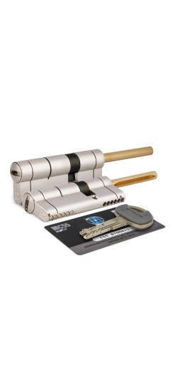 Цилиндровый механизм Mottura (Моттура) под вертушку (дл. шток) C55P513101C5 (82 мм/46+10+26), МАТ.НИКЕЛЬ