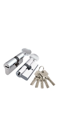 Цилиндровый Punto (Пунто) механизм Z3002Knob80(30+10+40) с вертушкой CP хром Цилиндровый Punto (Пунто) механизм Z3002Knob80(30+10+40) с вертушкой CP хром
