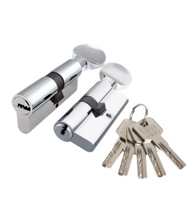 Цилиндровый механизм Punto Z3002Knob80(30+10+40) с вертушкой CP хром