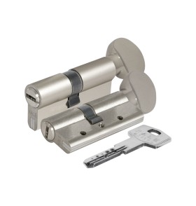 Цилиндровый механизм с вертушкой 164 DBM-E/80 (35+10+35) mm никель 5 кл.
