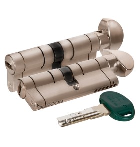 Цилиндровый механизм с вертушкой Mottura  C31F364601RC5 (82 мм/31+10+41), МАТ.НИКЕЛЬ (верт. 99.506)