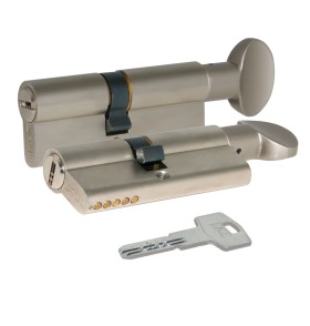 Цилиндровый механизм с вертушкой Kale Kilit 164 BM/80 (35+10+35) mm никель 5 кл.