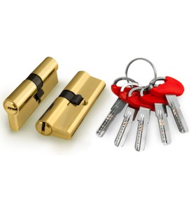 Цилиндровый механизм (D-PRO500/80) D-PRO5000Key80(30+10+40) PB латунь 5Key