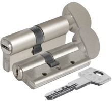 Цилиндровый механизм с вертушкой 164 DBM-E/90 (40+10+40) mm никель 5 кл. БЛИСТЕР