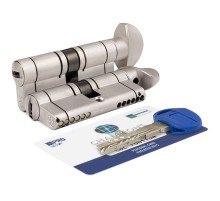 Цилиндровый механизм с вертушкой Mottura  CP4F414101R (82 мм/36+10+36) МАТ.НИКЕЛЬ