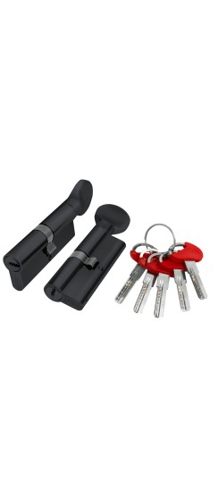 Цилиндровый Fuaro (Фуаро) механизм (D-PRO502/70) D-PRO5002Knob70(30+10+30) BL черный 5Key