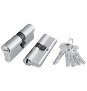 Цилиндровый механизм (200 ZA/80) 2000ZAKey80(30+10+40) CP хром 5Key