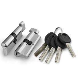 Цилиндровый механизм Punto (A202/80) A2002Knob80(35+10+35) с вертушкой SN никель