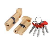 Цилиндровый механизм (D-PRO502/60) D-PRO5002KnobRL60(25+10+25) SSG-39 сатинированное золото 5Key