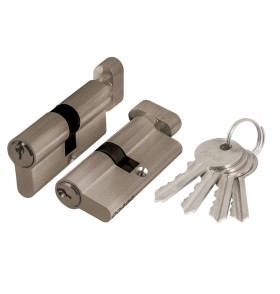 Цилиндровый механизм Ajax (AX102/70) AX1002Knob70 (30+10+30)/HD AB бронза 4Key с вертушкой