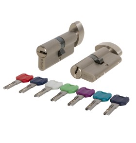 Цилиндровый механизм Punto MaxPro7002Knob80mm(40+10+30) SN никель 7key с вертушкой