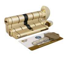 Цилиндровый механизм с вертушкой Mottura  C39F464601RLC5 (92 мм/41+10+41), ЛАТУНЬ (PVD) (верт. 99.506)