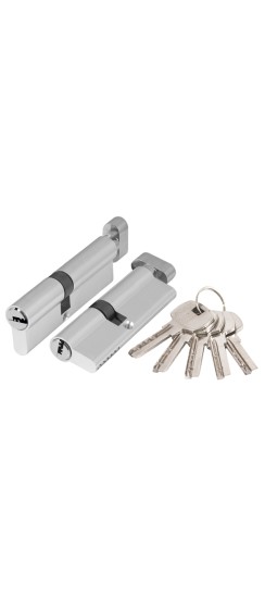 Цилиндровый Ajax (Аякс) механизм (AX202/110) AX2002Knob110 (50+10+50) CP хром с вертушкой Цилиндровый Ajax (Аякс) механизм (AX202/110) AX2002Knob110 (50+10+50) CP хром с вертушкой