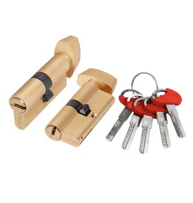 Цилиндровый механизм (D-PRO502/70) D-PRO5002KnobRL70(30+10+30) SSG-39 сатинированное золото 5Key