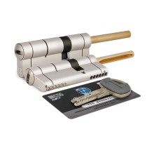 Цилиндровый механизм под вертушку Mottura  Mottura  (дл. шток) C55P613101 (92 мм/56+10+26), МАТ.НИКЕЛЬ