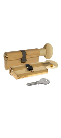 Цилиндровый механизм Kale kilit (Кале килит) с вертушкой 164 SM/70 (30+10+30) mm упк.БЛИСТЕР латунь 5 кл.