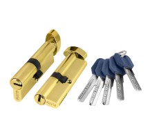 Цилиндровый механизм Punto (Z402/80) Z4002Knob80(35+10+35) с вертушкой PB латунь