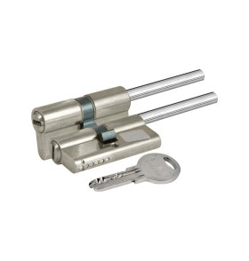 Цилиндровый механизм под вертушку Kale Kilit (дл.шток) 164 SX/81 (45+10+26) mm никель 5 кл.