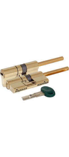Цилиндровый механизм Mottura (Моттура) под вертушку (дл. шток) C31P513101LC5 (82 мм/46+10+26), ЛАТУНЬ (PVD)