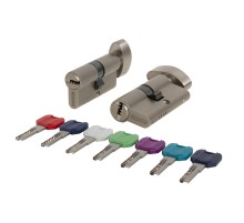 Цилиндровый механизм Punto MaxPro7002Knob65mm(25+10+30) SN никель 7key с вертушкой