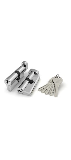 Цилиндровый Fuaro (Фуаро) механизм (R302/60) R3002Knob60(25+10+25) CP хром 5Key с вертушкой