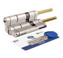 Цилиндровый механизм под вертушку (дл. шток) CP4P463101C5 (77 мм/41+10+26), МАТ.НИКЕЛЬ