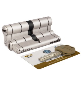 Цилиндровый механизм Mottura  C39D464601C5 (92 мм/41+10+41), МАТ.НИКЕЛЬ